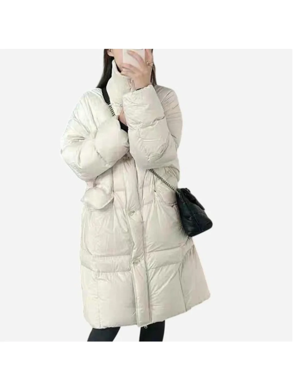 90% White Duck Down Long Puffer Coat Super warm yet surprisingly lightweight — i